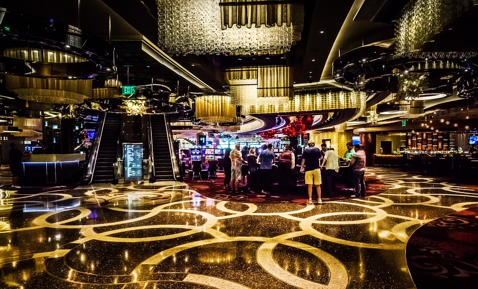 Men in a casino